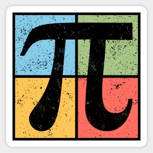 Pi Pop Art Design - Retro Mathematical Symbol Sticker